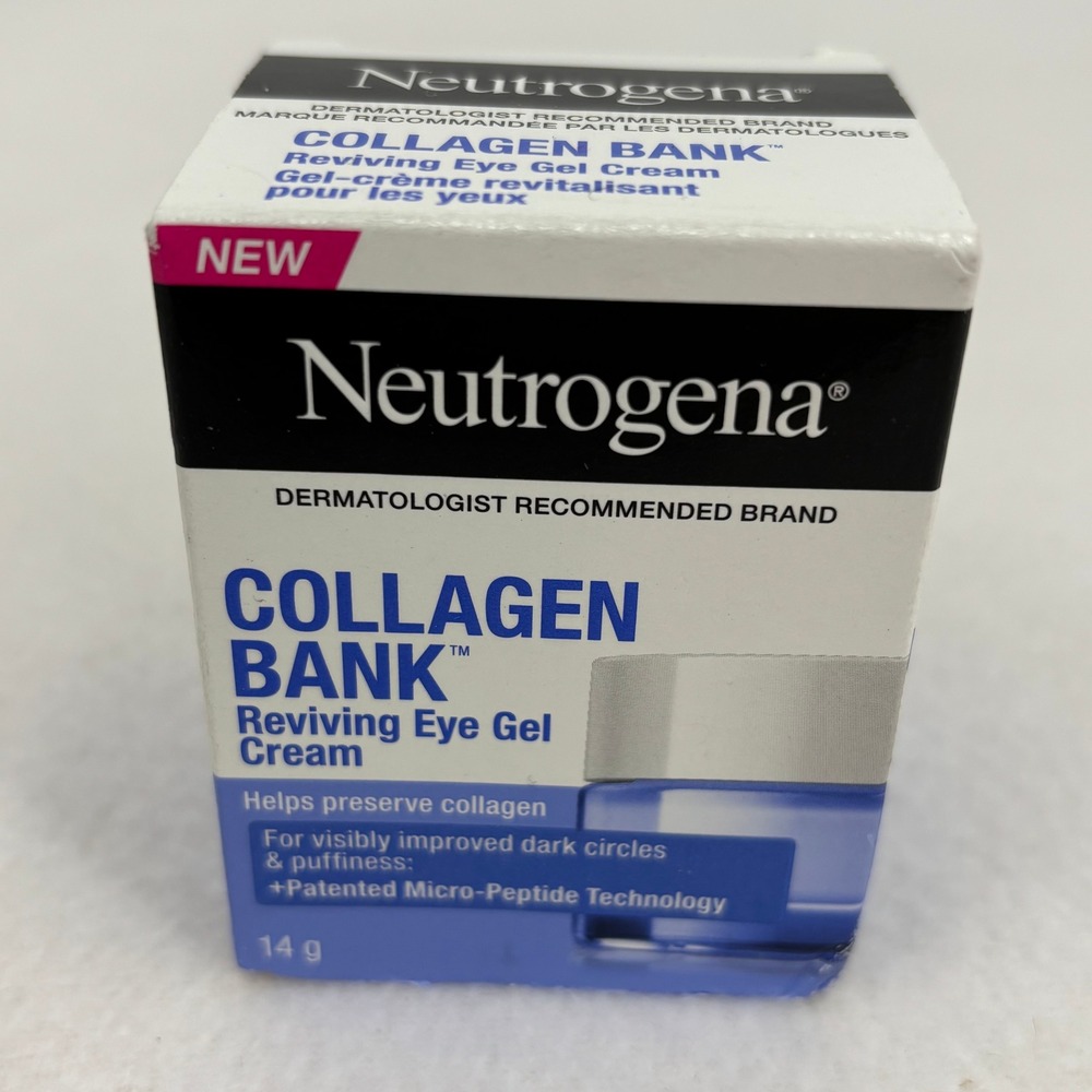 Neutrogena Collagen Bank Reviving Eye Gel Cream 14g Dark Circles Puffiness NEW